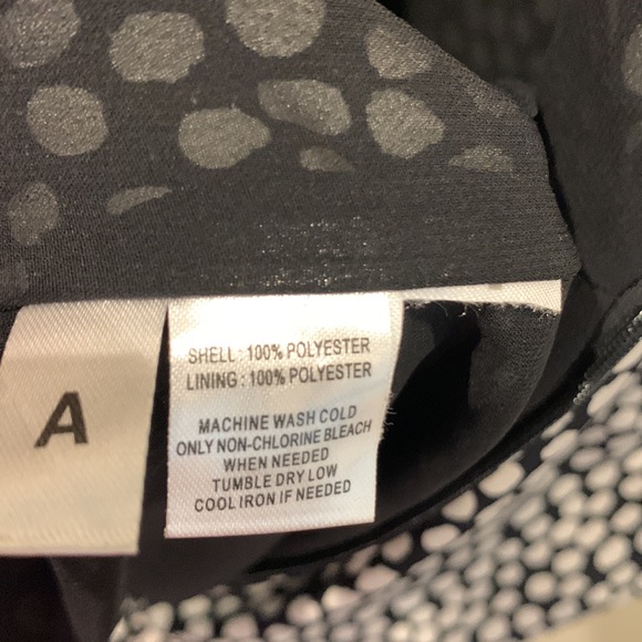 LOFT sleeveless white dots black dress - Picture 7 of 7